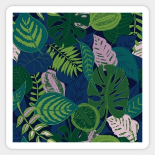 Tropical forest at night Sticker